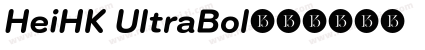 HeiHK UltraBol字体转换